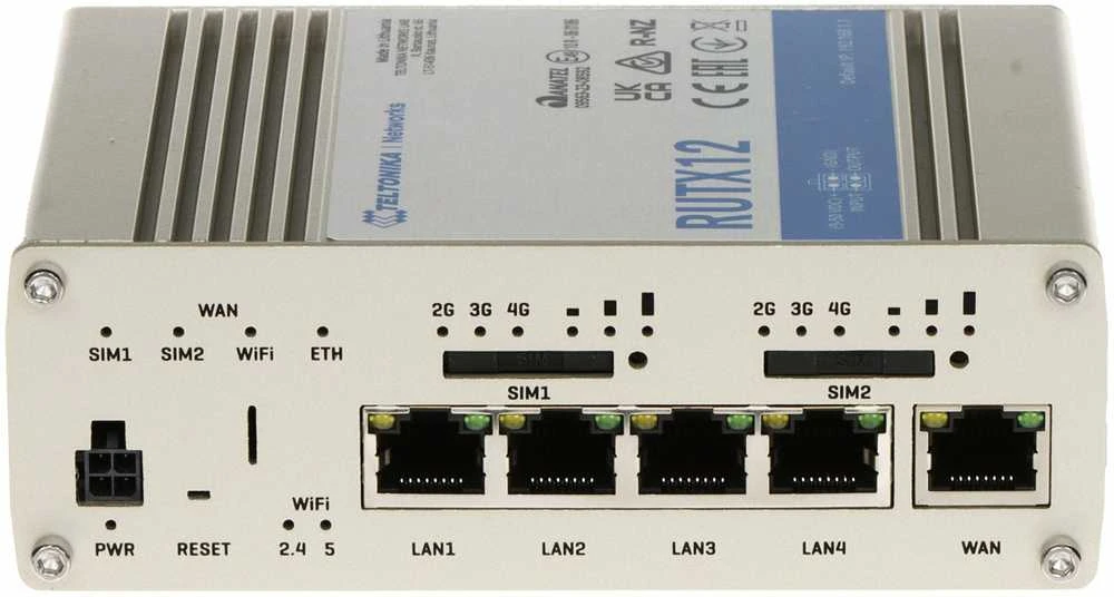 Šakotuvas TELTONIKA IOT ROUTER RUTX12 2XLTE+ETH+WIFI