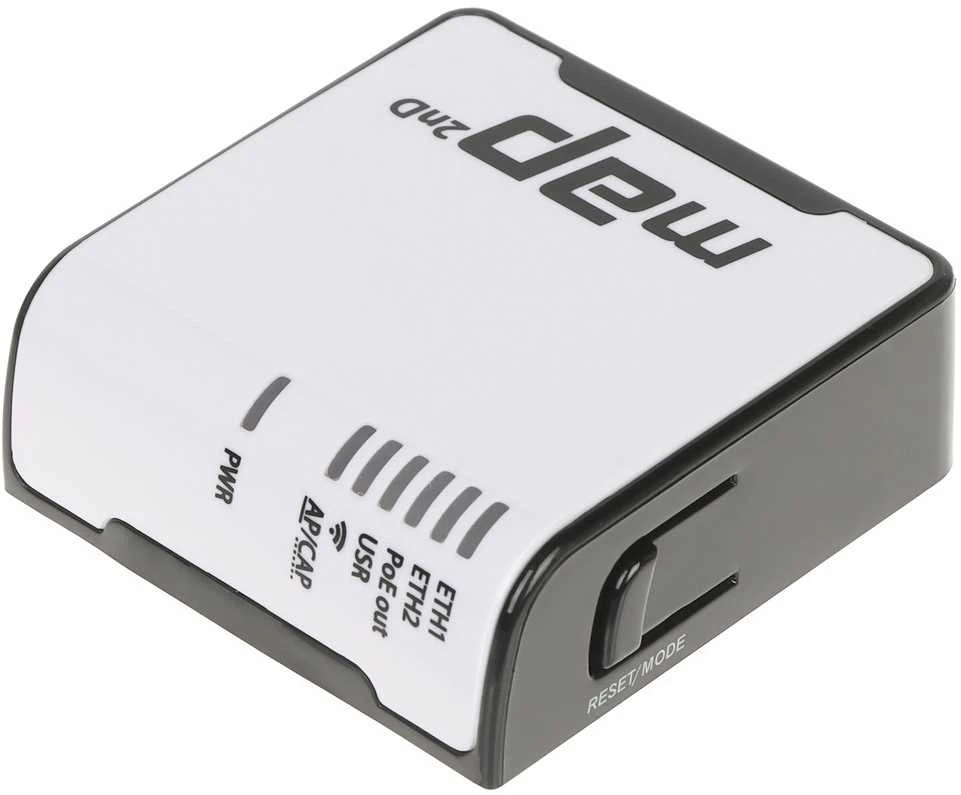 Šakotuvas MIKROTIK MT RBmAP2nD MikroTik MAP RouterOS L4 64MB RAM, 2xLAN (PoE In & PoE Out), 802.11b/g/n