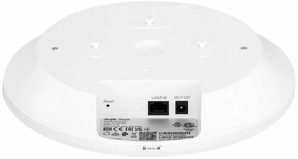 Maršrutizatorius Ruijie PRIEIGOS TAŠKAS RG-RAP2266 Wi-Fi 6 2.4 GHz 5 GHz 574 Mbps + 2402 Mbps REYEE