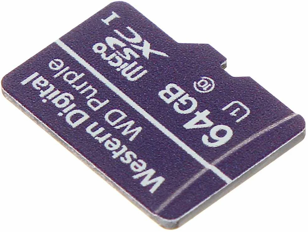 Atminties kortelė Western Digital WD Violetinė 64GB Surveillance Micro SD XC Class - 10 UHS 1
