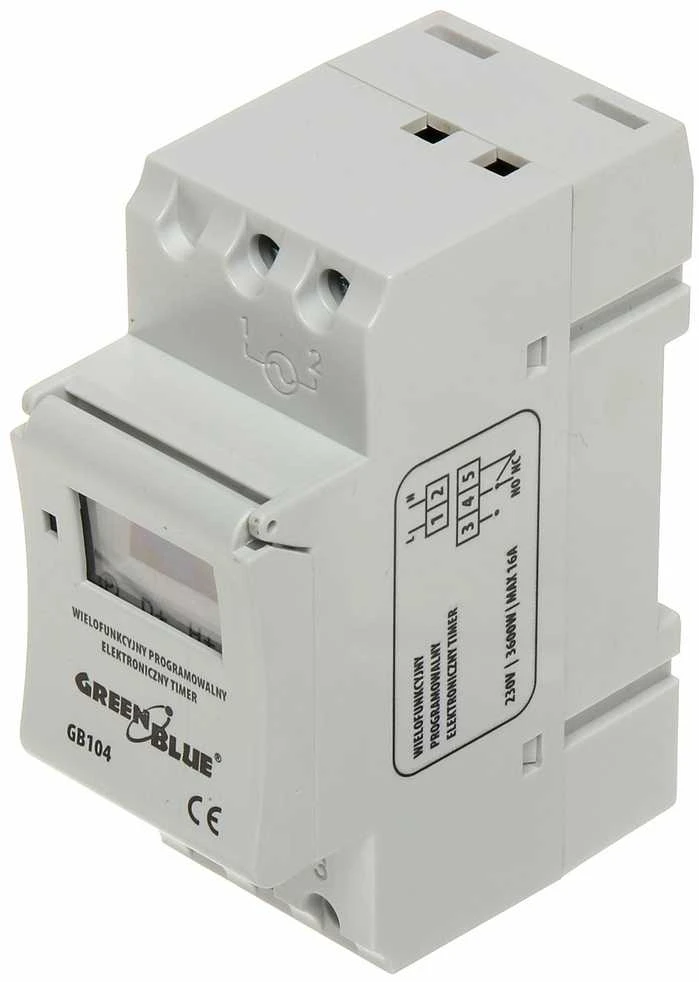GreenBlue PROGRAMUOJAMAS ELEKTRONINIS LAIKO JUNGIKLIS GB-104