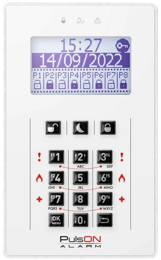 Pulson Alarm KLAVIATŪRA SIGNALIZACIJOS CENTRALEI PULSON-LCD/C-WH