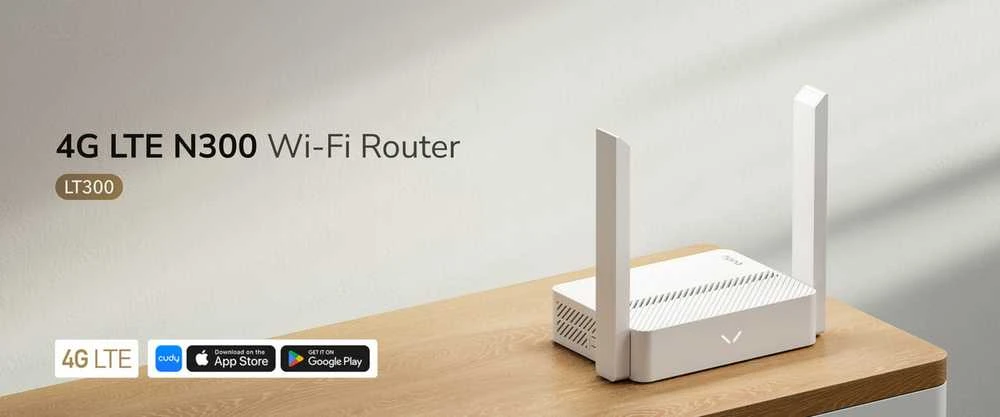 Maršrutizatorius ROUTER 4G LTE LT300 2.4 GHz, 300 Mbps CUDY