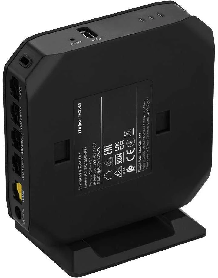 Ruijie MARŠRUTIZATORIUS WIFI RG-EG105GW(T) Wi-Fi 5, 867 Mbps + 400 Mbps REYEE