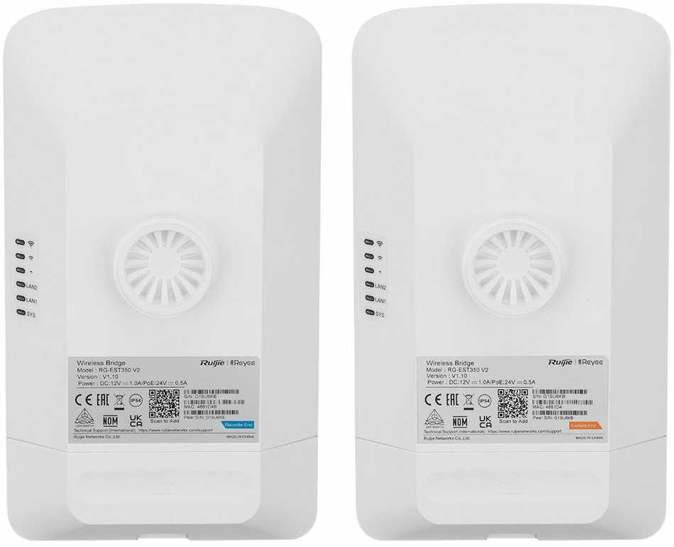 Maršrutizatorius Ruijie BEVIELIO WI-FI TILTAS RG-EST350-V2 Wi-Fi 5, 5 GHz REYEE