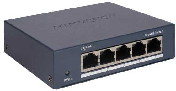 Šakotuvas 5 prievadų komutatorius Hikvision DS-3E0505-O