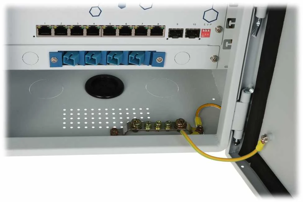 Šakotuvas IŠORINIS VAIZDO KAMEROS PASKIRSTYMO TAŠKAS EXPERT-POE/OTD-8G2GSFP 8 PoE + 2 x SFP