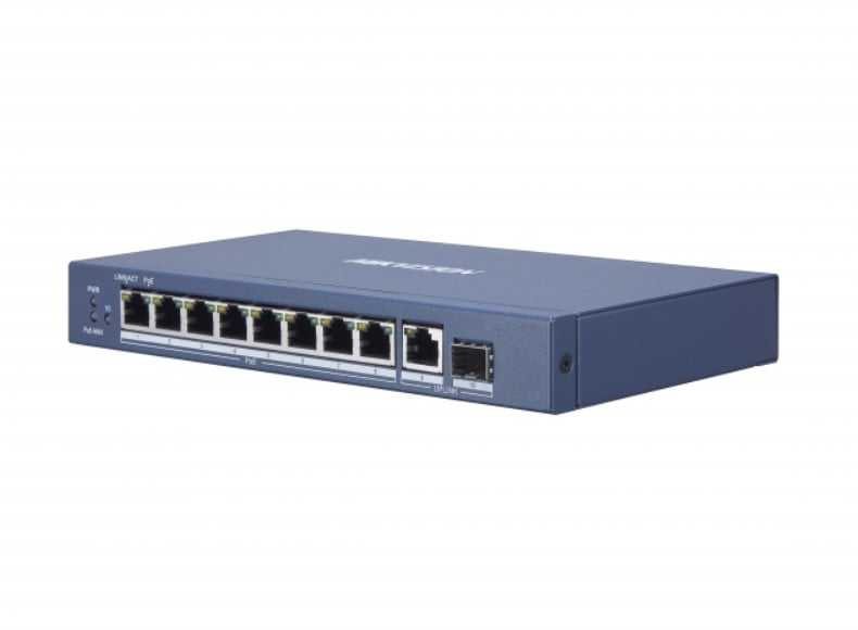 Šakotuvas Hikvision 10 prievadų 8 PoE prievadų komutatorius DS-3E0510P-E/M