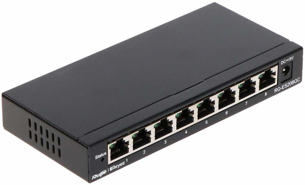 Šakotuvas Ruijie Switch RG-ES208GC 8 PRIEVADŲ REYEE