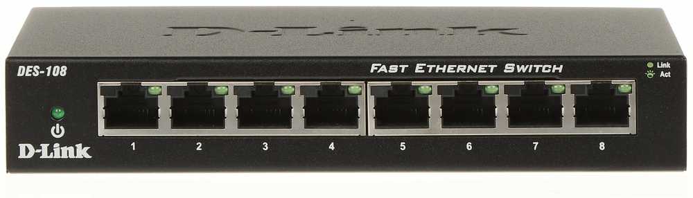 Šakotuvas SWITCH DES-108/E 8 PRIEVADŲ D-Link