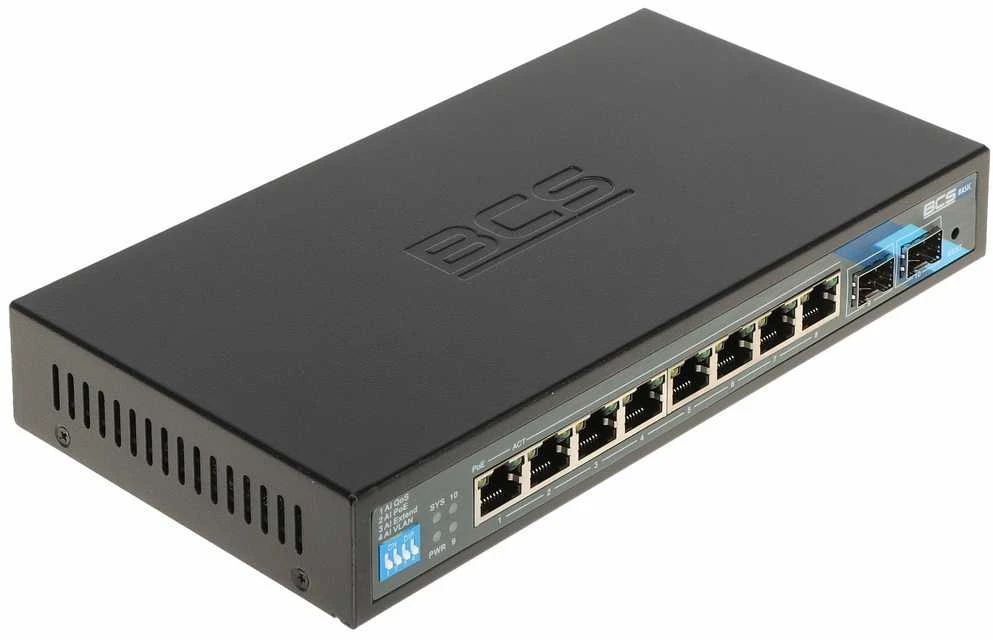 Šakotuvas SWITCH POE BCS-B-SP08G-2SFP 8 PRIEVADŲ SFP BCS BASIC