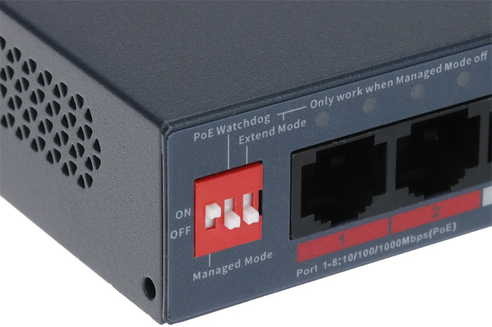 Šakotuvas SWITCH POE CS4010-8GT-110 10 PRIEVADŲ, 8 PoE DAHUA