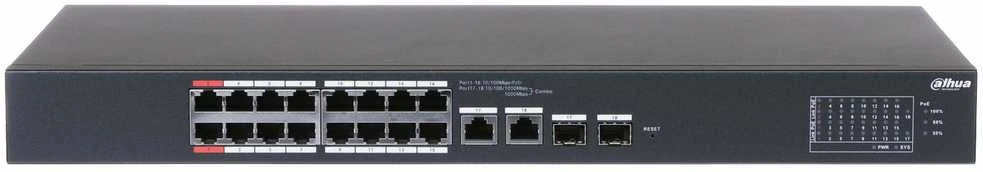 Šakotuvas SWITCH POE CS4218-16ET-135 16 PRIEVADŲ SFP DAHUA