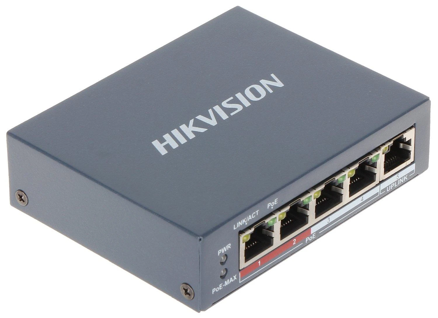 Šakotuvas SWITCH POE DS-3E0105P-E(B) 4 PRIEVADŲ Hikvision