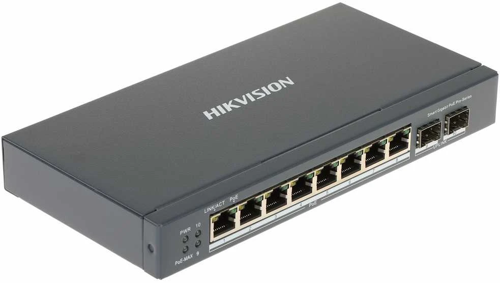Šakotuvas SWITCH POE DS-3E1510P-SI 8 PRIEVADŲ SFP Hikvision
