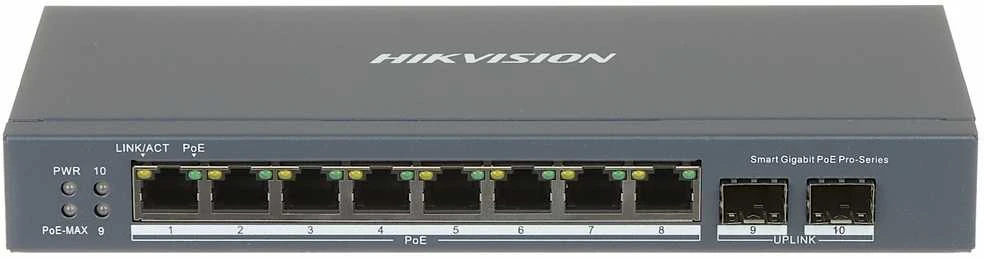 Šakotuvas SWITCH POE DS-3E1510P-SI 8 PRIEVADŲ SFP Hikvision