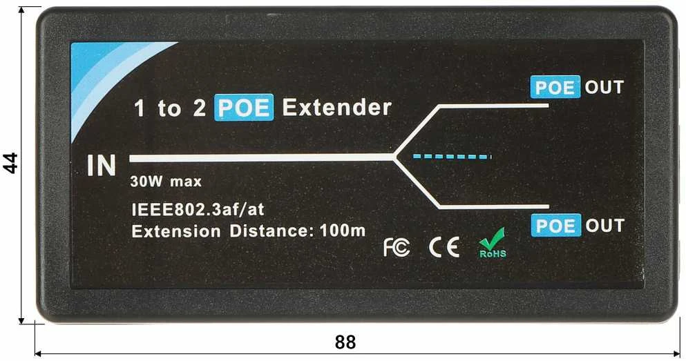 Šakotuvas Delta SWITCH POE / EXTENDER PFT1320 3 PRIEVADŲ