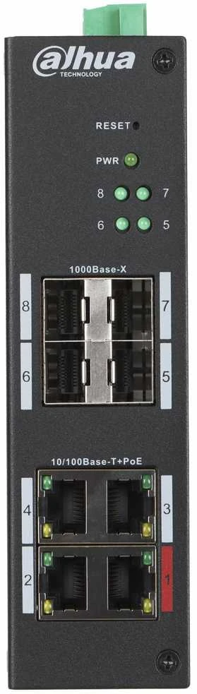 Šakotuvas SWITCH POE HS4408-4ET-96 4 PRIEVADŲ + 4 x SFP DAHUA