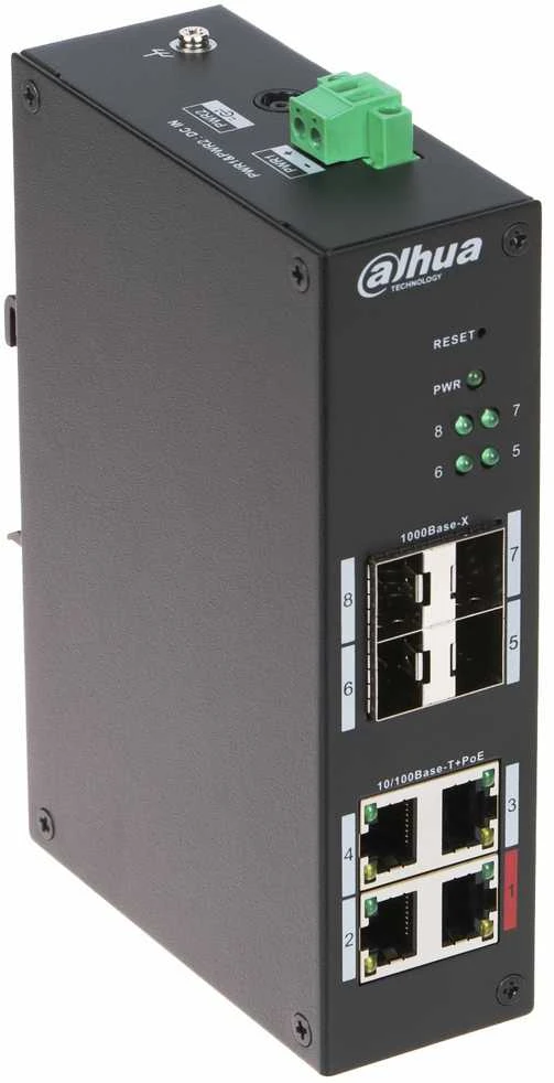 Šakotuvas SWITCH POE HS4408-4ET-96 4 PRIEVADŲ + 4 x SFP DAHUA