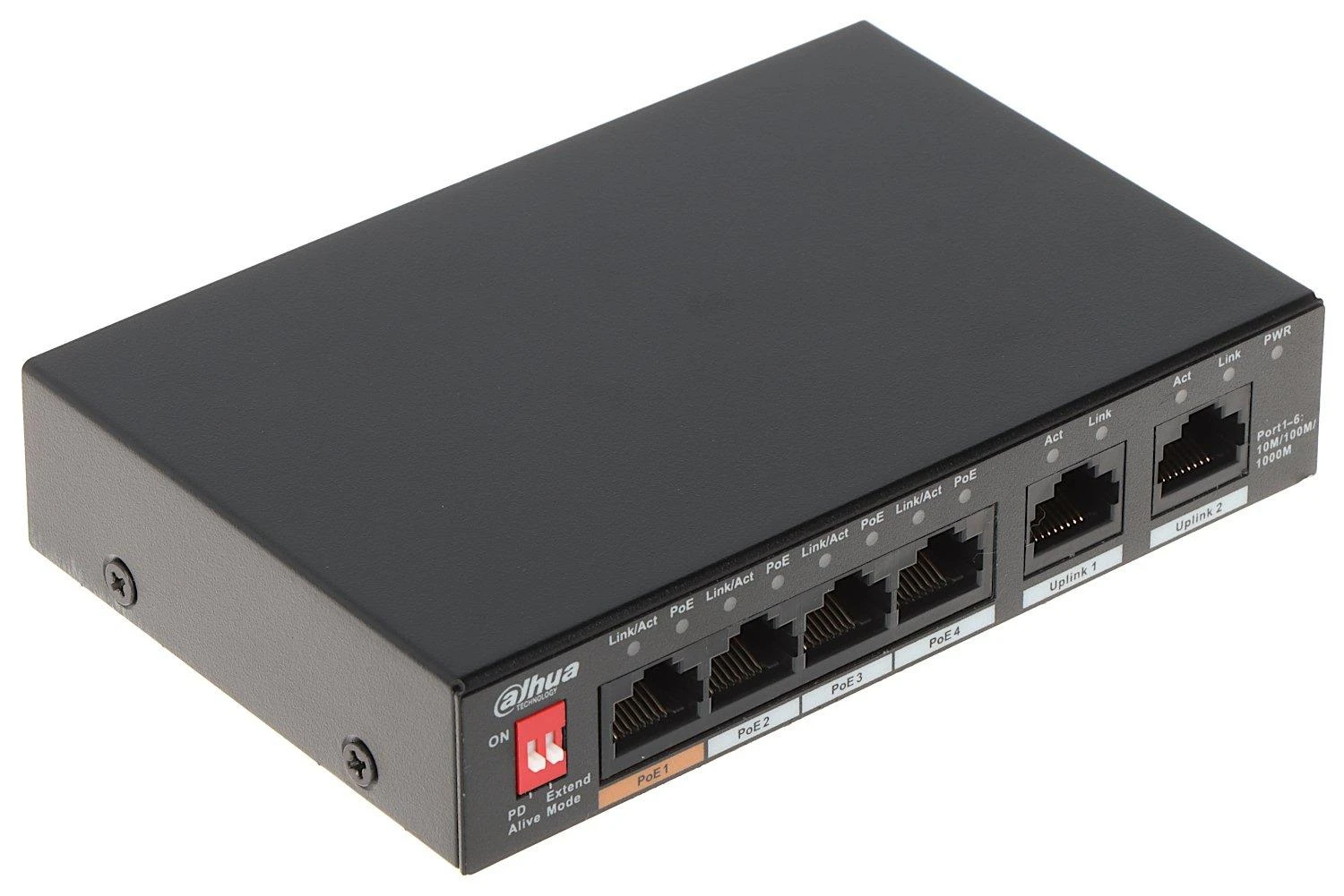 Šakotuvas SWITCH POE PFS3006-4GT-60-V2 4 PRIEVADŲ DAHUA