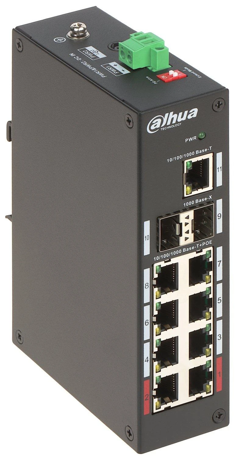Šakotuvas SWITCH POE PFS3211-8GT-120-V2 8 PRIEVADŲ SFP DAHUA