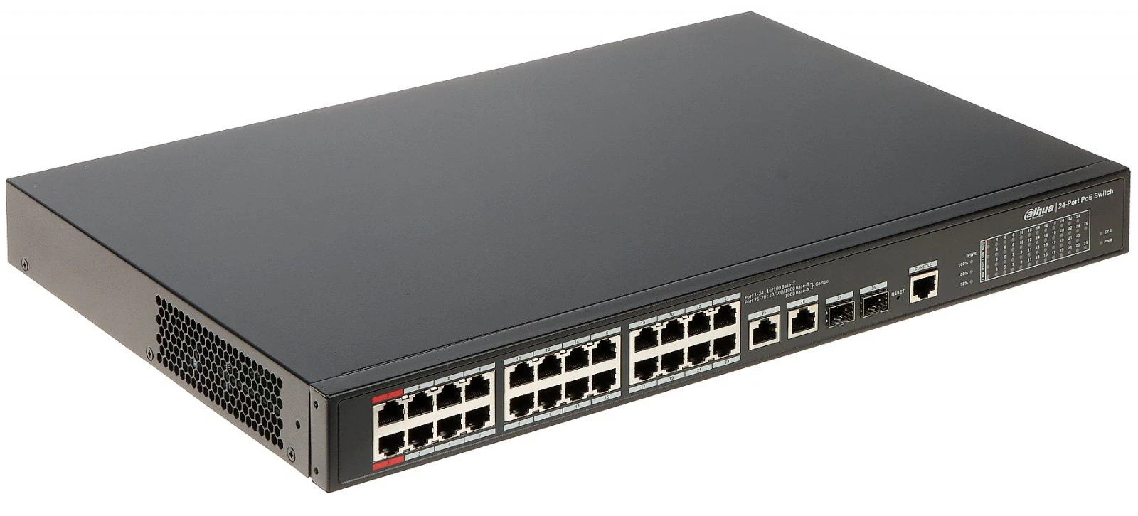 Šakotuvas SWITCH POE PFS4226-24ET-360-V3 24 PRIEVADŲ SFP DAHUA