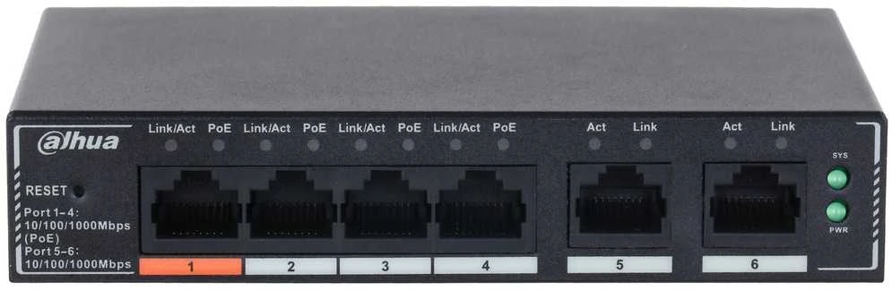 Šakotuvas Jungiklis POE SG4006P 4 PRIEDŲ DAHUA