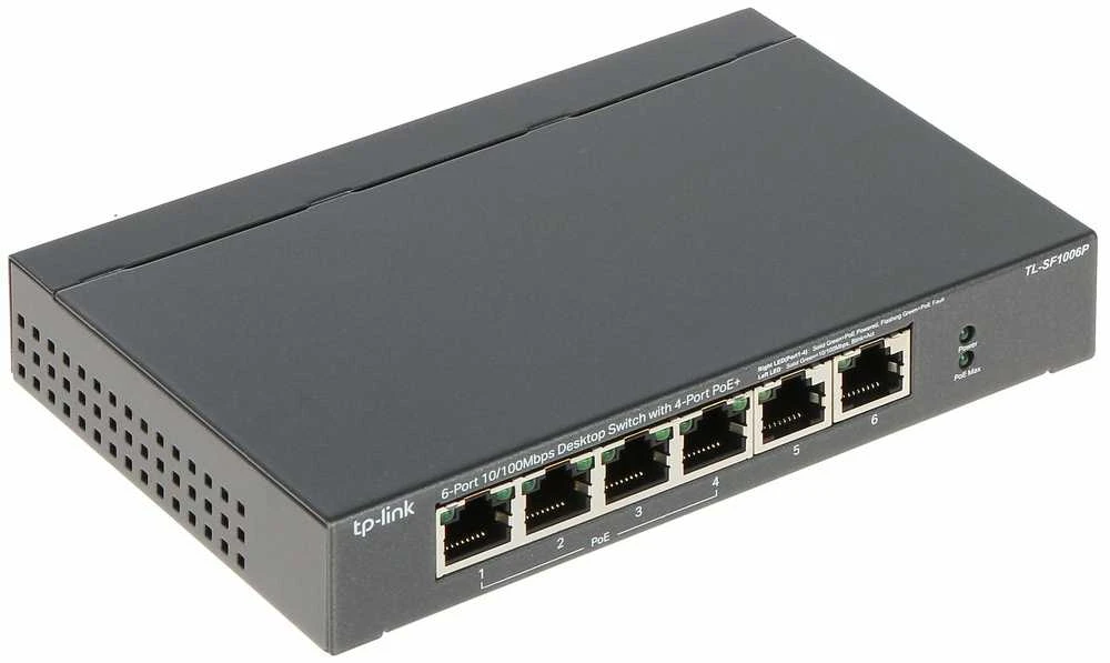 Šakotuvas SWITCH POE TL-SF1006P 6 PRIEVADŲ TP-LINK