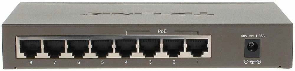 Šakotuvas TP-LINK 8 prievadų PoE jungiklis 4 PoE prievadai