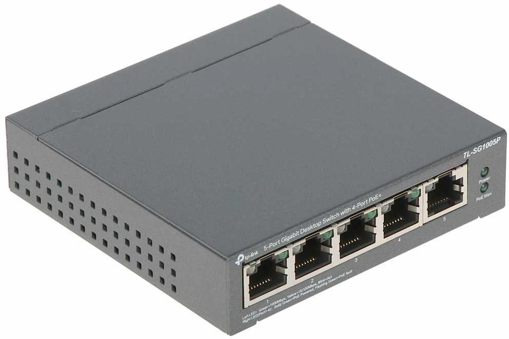 Šakotuvas TP-LINK komutatorius TL-SG1005P nevaldomas