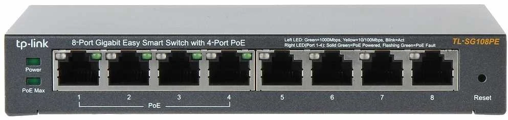 SWITCH POE TL-SG108PE 8 PRIEVADŲ TP-LINK
