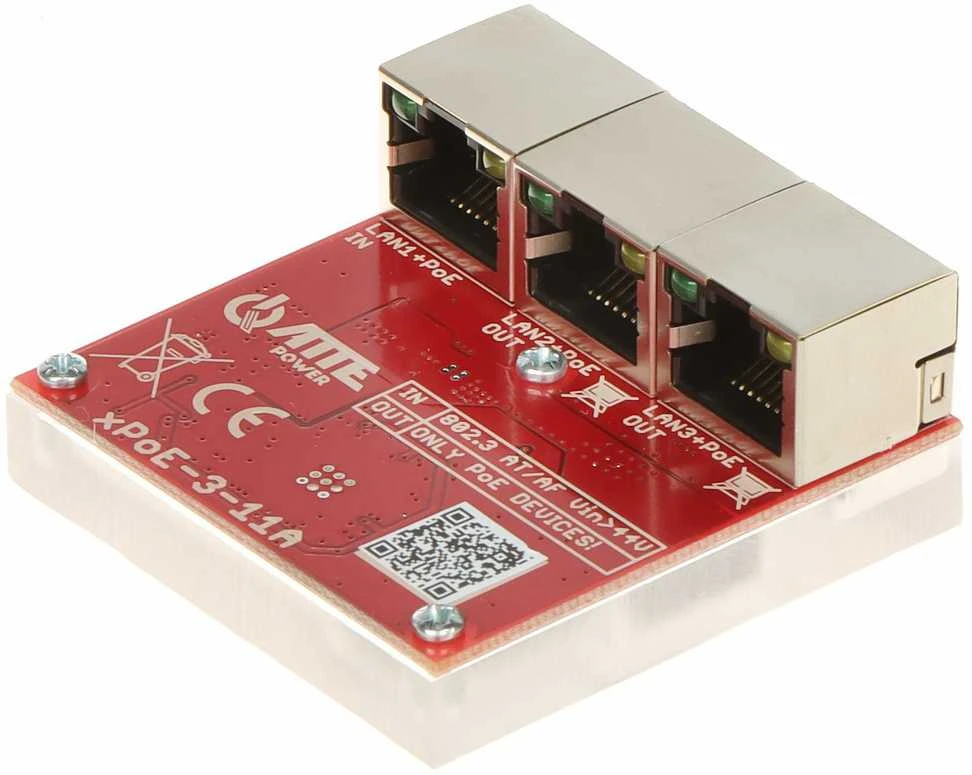 Šakotuvas AT3 SWITCH POE XPOE-3-11A 3 PRIEVADŲ ATTE