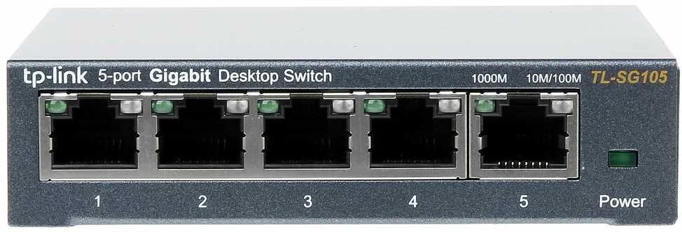 Šakotuvas Komutatorius TP-LINK, 5-port, metalinis korpusas, juodas / TL-SG105