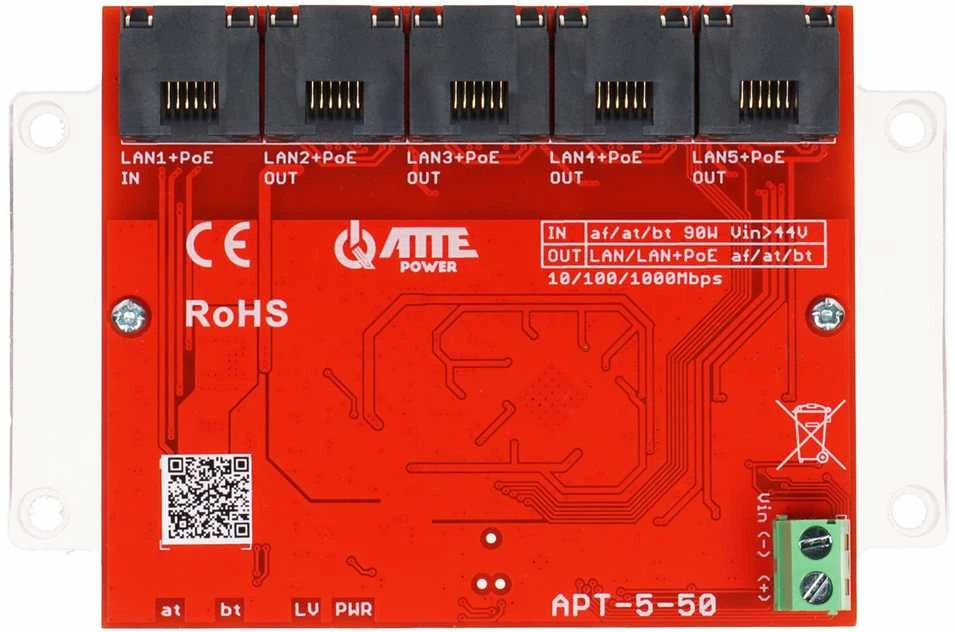 Šakotuvas AT3 SWITCH‘AS POE / EXTENDER APT-5-50 5 PRIEVADŲ ATTE