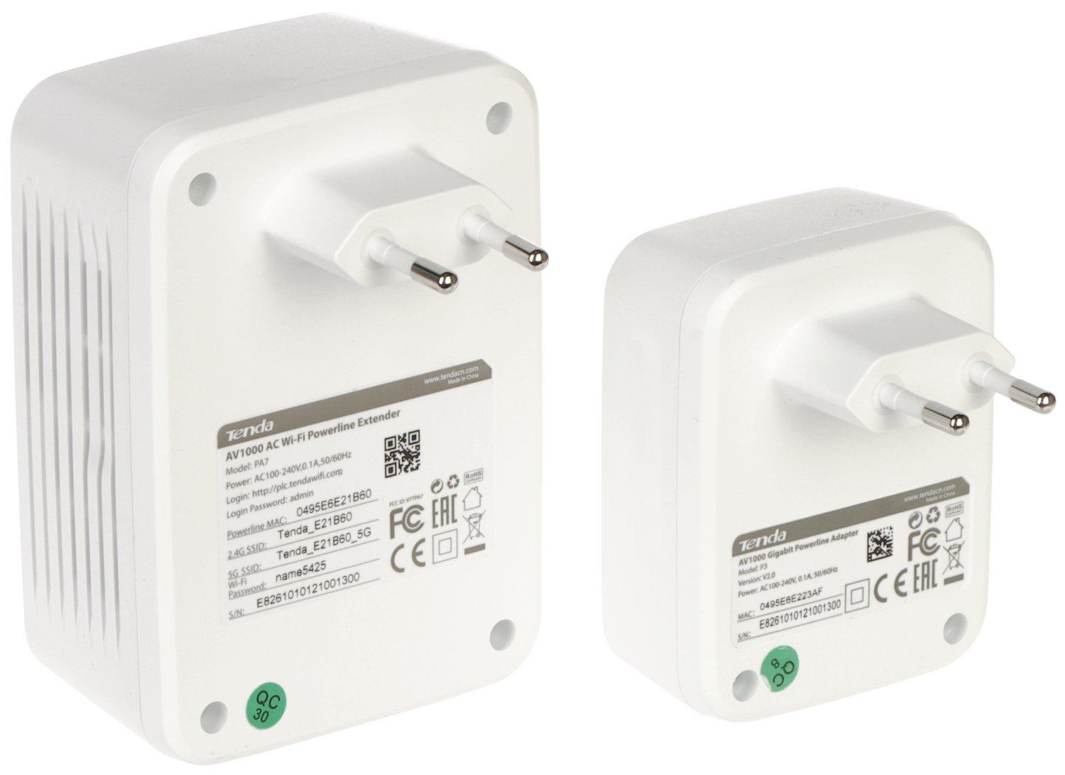 Tenda PH10 AV1000 WiFi Dualband Powerline Extender Kit
