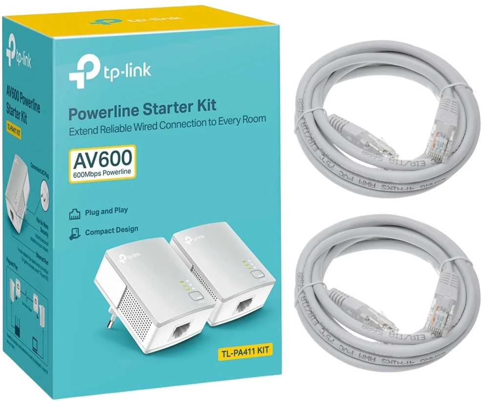 TP-LINK TPLINK Power-LAN PowerLAN TL-PA411 TLPA411 KIT (TL-PA411 KIT)