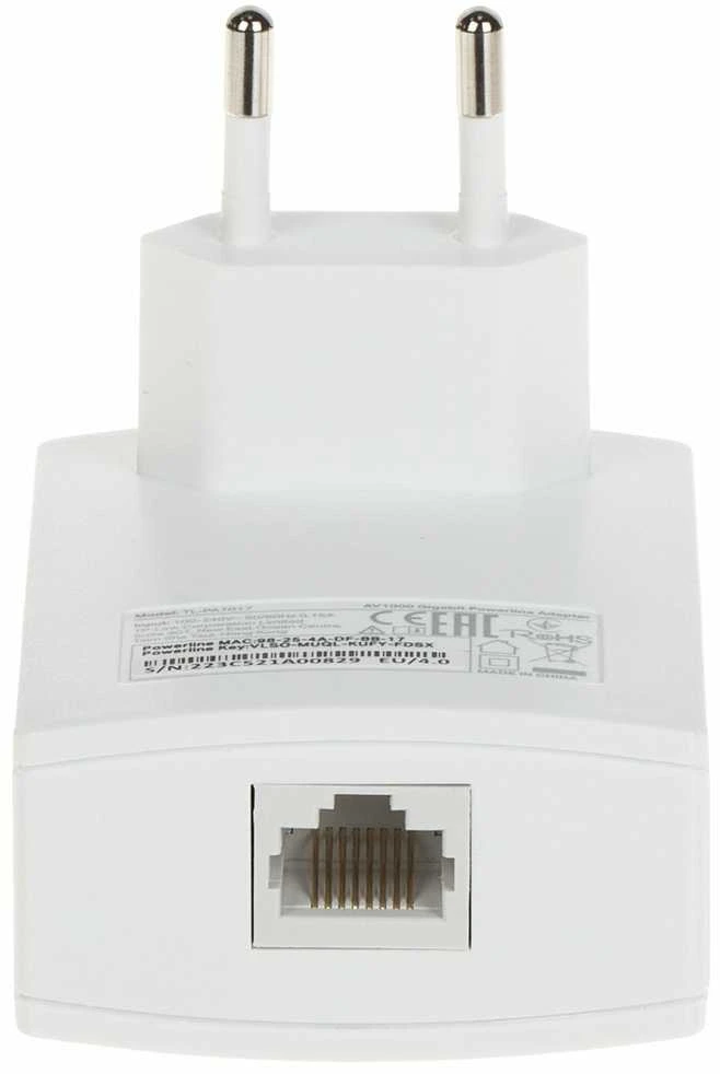 TP-LINK | Gigabit Powerline Starter Kit | TL-PA7017 RINKINYS | 10/100/1000 Mbit/s | Ethernet LAN (RJ-45) jungtys 1 | Nėra „Wi-Fi“ | Duomenų perdavimo sparta (maks.) 1000 Mbit/s | Papildomas lizdas