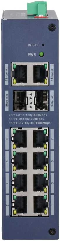 Šakotuvas VALDOMAS PRAMONINIS KOMUTATORIUS CHS4212-8GT 8 PRIEVADŲ SFP DAHUA