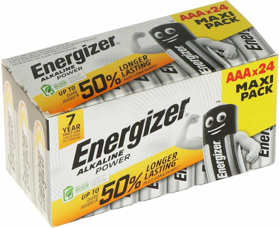 Baterijos - Energizer Šarminės AAA Maxi Pakuotė 24 Vnt.