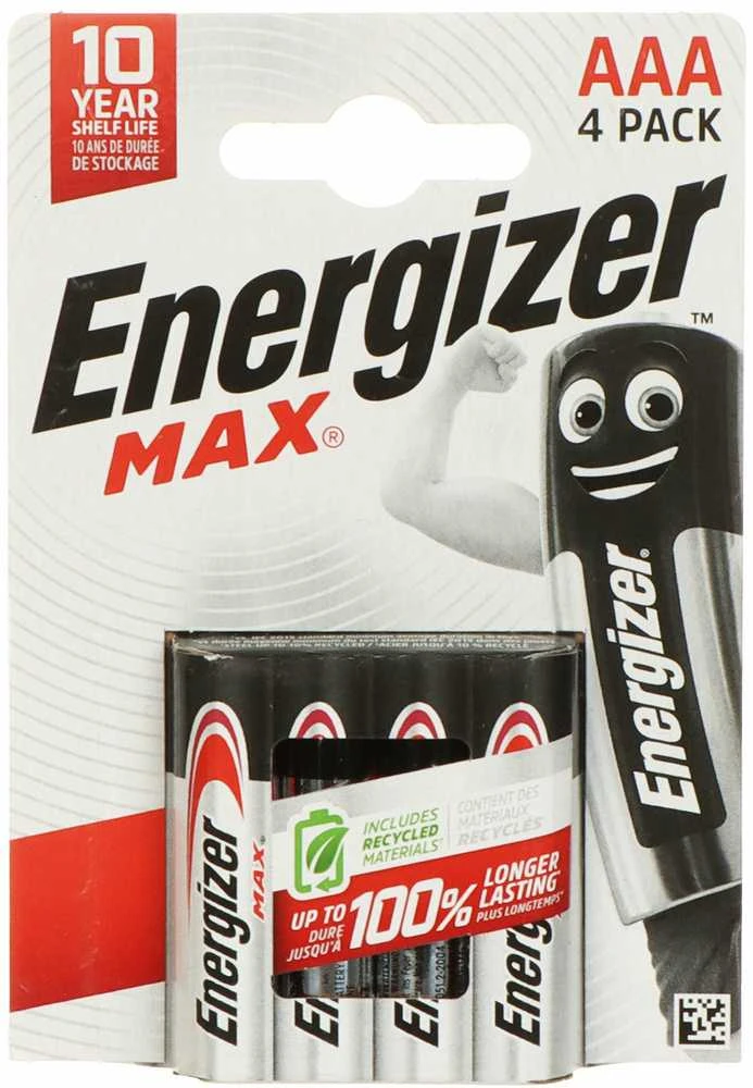 Baterijos - Energizer Max AAA LR03, 4 Vnt.