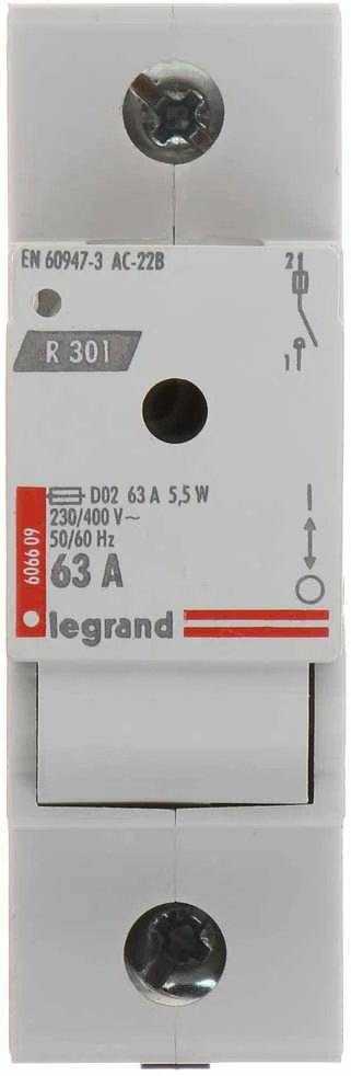 SAUGIKLIŲ IŠJUNGIKLIAI LE-606609 VIENFAZIS 63 A D02 LEGRAND