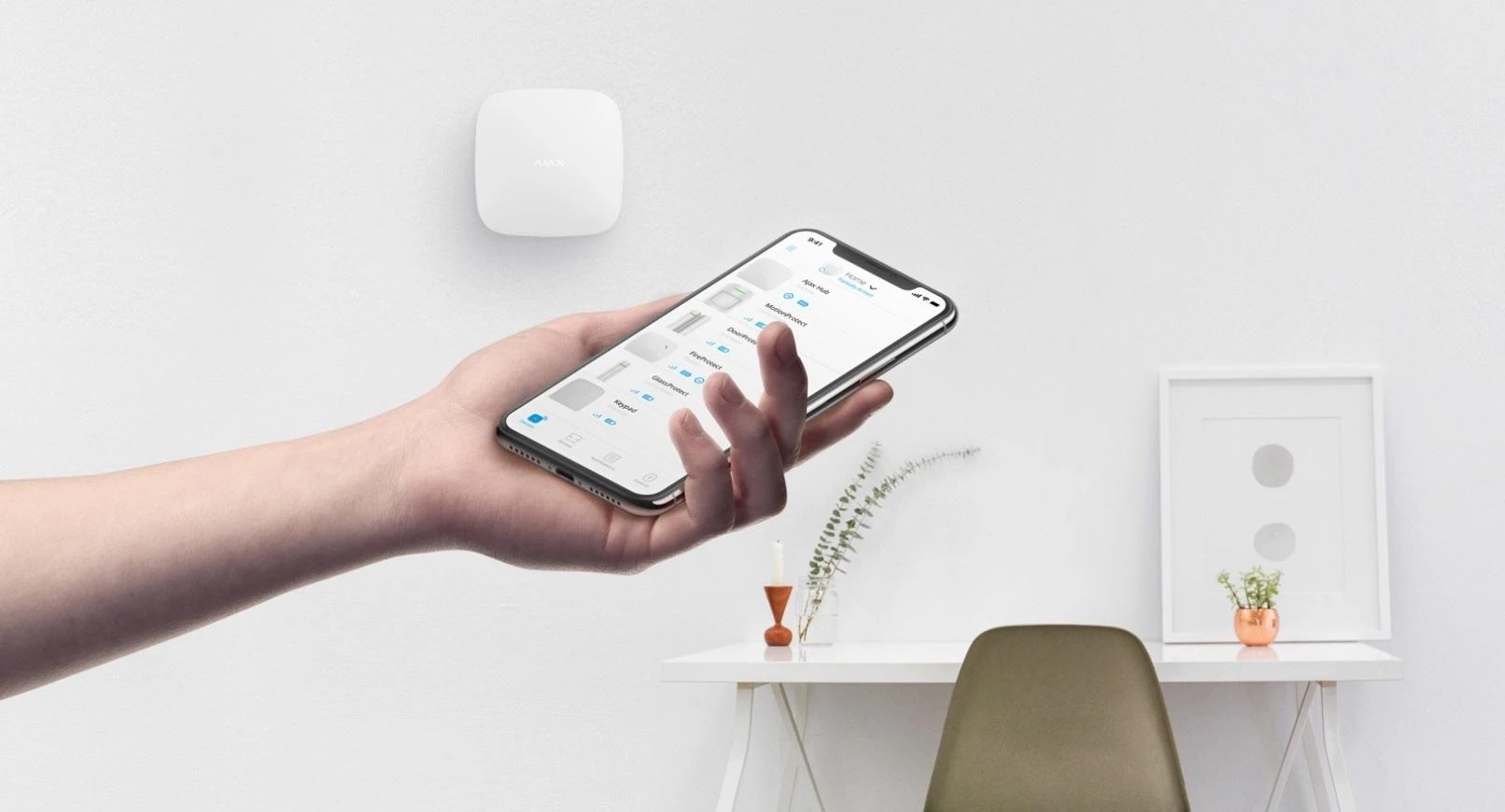 Ajax Hub 2 Plus išmanioji centralė (balta)