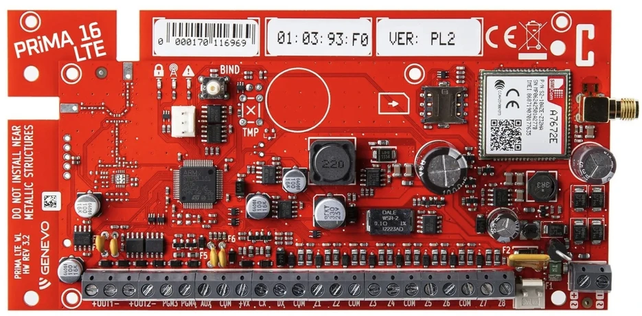 SIGNALIZACIJOS CENTRALĖ PRIMA16LTE-BOX GENEVO