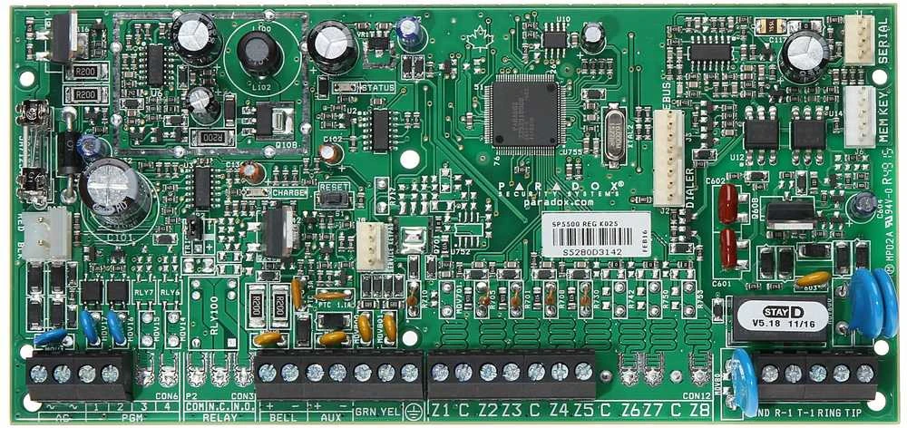 Paradox SP-5500 signalizacijos plokštė su jungčių zonomis