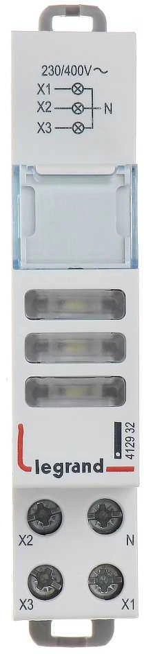 SIGNALIZAVIMO LEMPUTĖ LED LE-412932 MONTAVIMAS ANT BĖGIO DIN (TS-35) LEGRAND