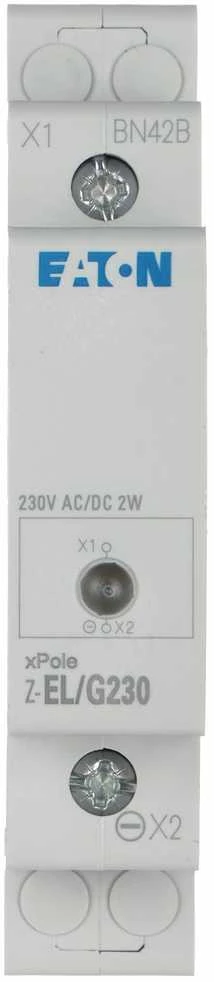 SIGNALIZAVIMO LEMPUTĖ LED Z-EL/G230 MONTAVIMAS ANT BĖGIO DIN (TS-35) EATON
