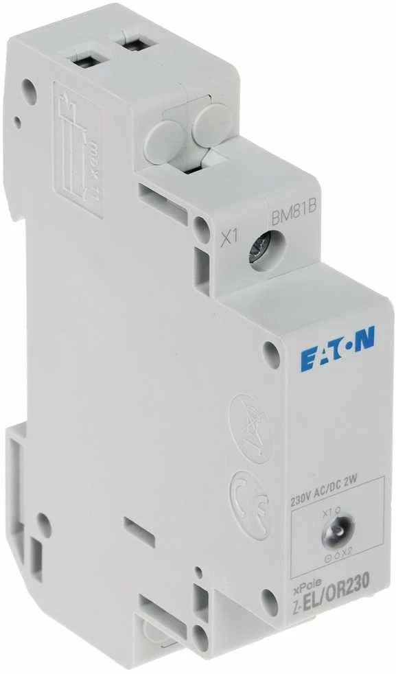 SIGNALIZAVIMO LEMPUTĖ LED Z-EL/O230 MONTAVIMAS ANT BĖGIO DIN (TS-35) EATON
