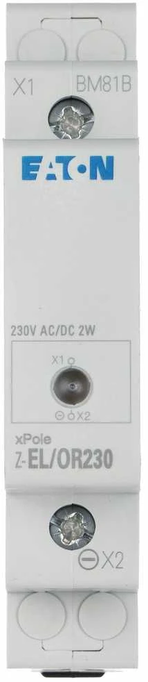 SIGNALIZAVIMO LEMPUTĖ LED Z-EL/O230 MONTAVIMAS ANT BĖGIO DIN (TS-35) EATON