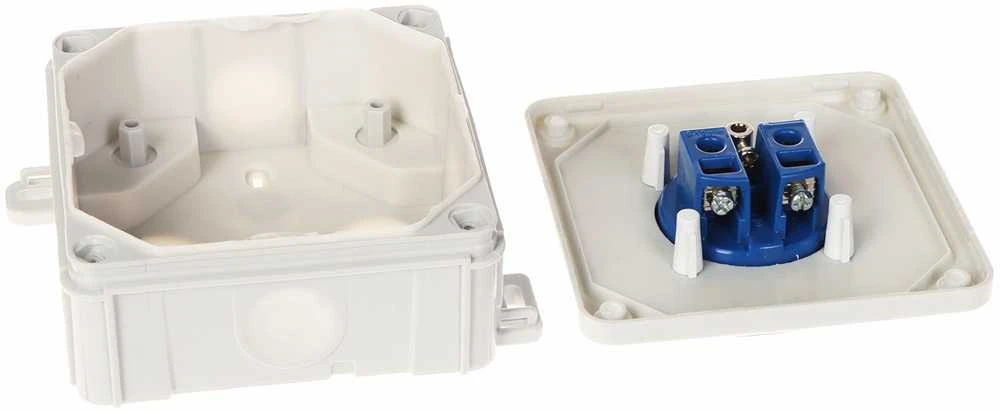 SINGLE SOCKET WITH JUNCTION BOX 2K/98X98/GN-230/EPN 250 V AC 16 A IP54 Elektro-Plast
