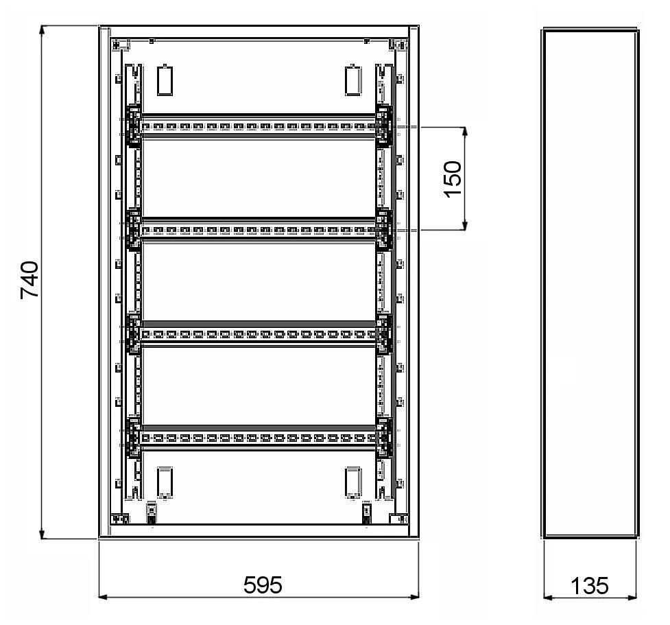 SKIRSTIKLIS VIRŠ TINKO 96-MODULINIS LE-337204 XL3 S 160 LEGRAND